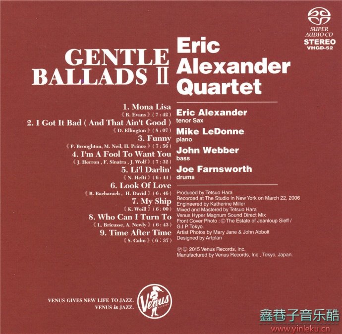 [VHGD052]EricAlexanderQuartet《GentleBalladsII》[WAV+CUE]