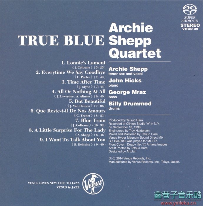 [VHGD039]ArchieSheppQuartet《TrueBlue》[WAV+CUE]