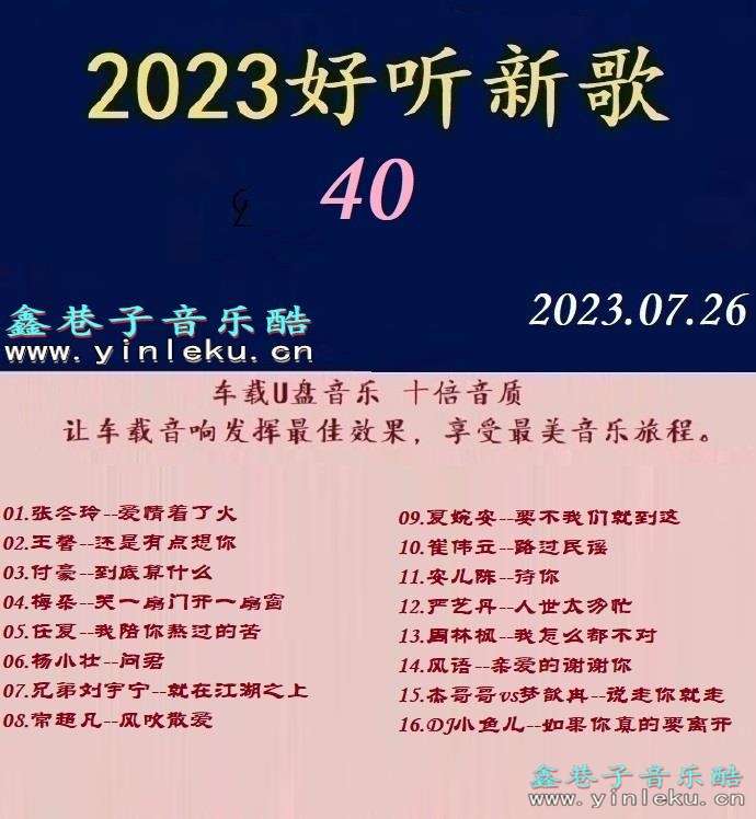 群星《2023好听新歌40》十倍音质WAV分轨